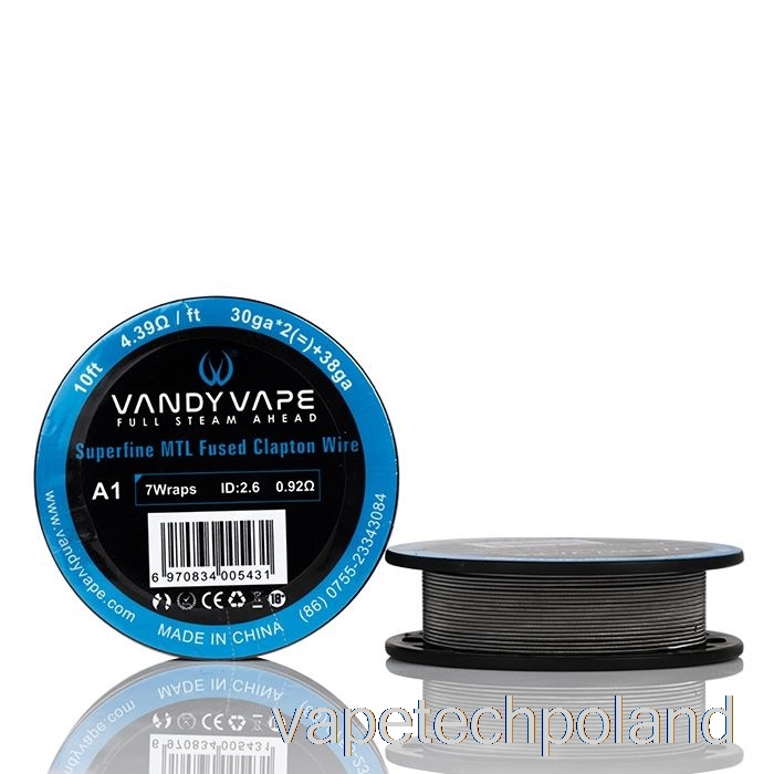 Vape Pen Vandy Vape Superfine Szpule Z Drutu Mtl - 10 Stóp 2,37ohm Drut Ss Topiony Clapton